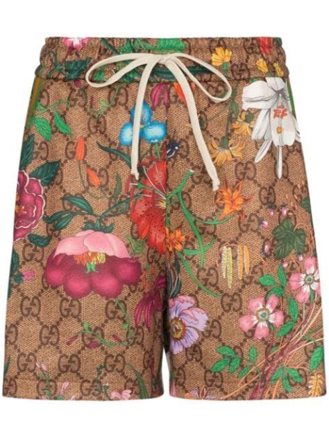 gucci floral print shorts|gucci floral On Sale .